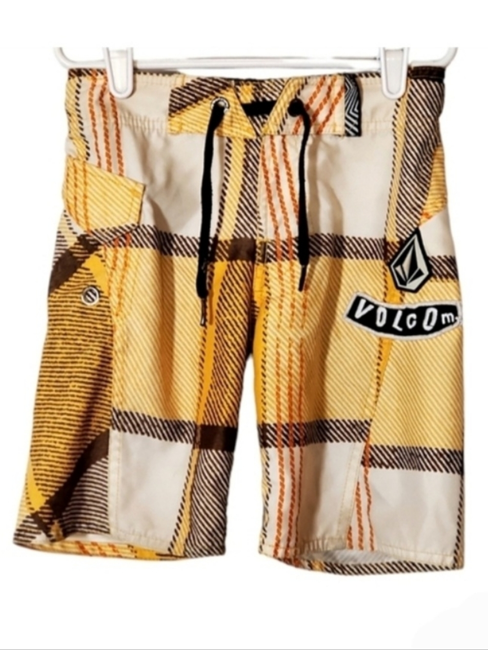 K1196 * Volcom Boys Board Shorts Yellow Black White Size Unknown